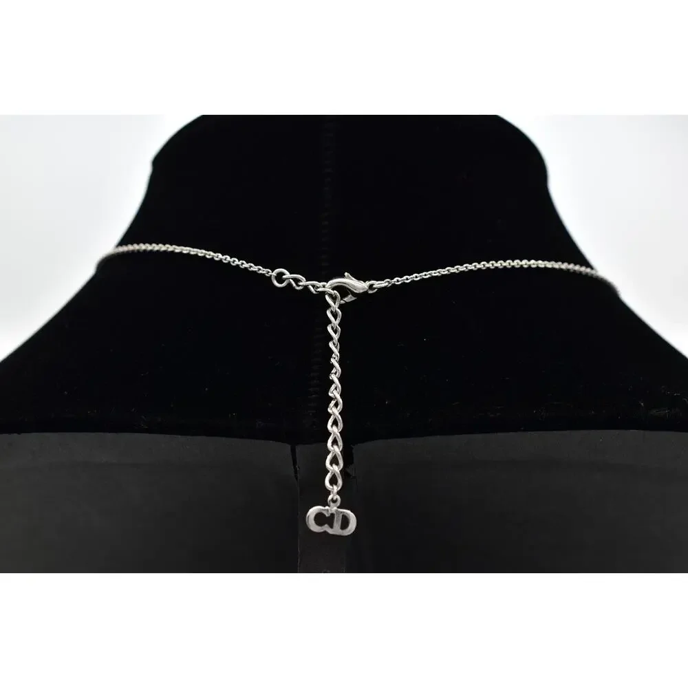 Christian Dior Vintage Letter Logo Necklace Pendant Tassel CD Signed 1990s BinBJ